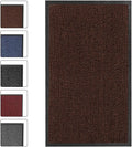 SG Traders Washable Door Mat - Non-Slip Rubber Backed Doormats Indoor & Outdoor - Highly Absorbent Door Mats, Floor Mat, Kitchen Mat, Perfect Dust Grabbing Doormats Dirt Trapper (40x60cm - Brown)