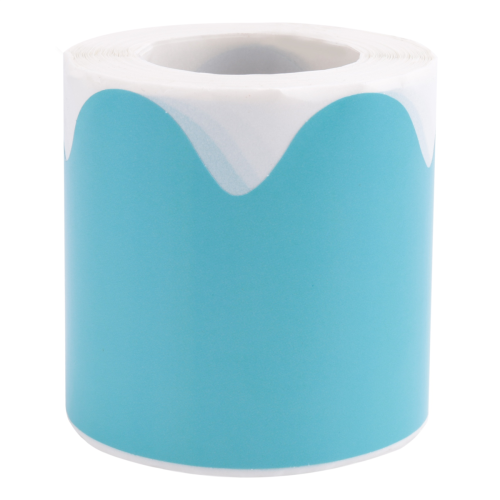 Blue Rolled Border Sticker Trim 50Ft Decorate Bulletin Boards, Schools