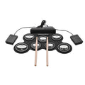7-Pad Roll-Up Electronic Drum Set: Portable Practice Kit with 7 Silicon Pads, USB/Battery Power, MP3 In, Headphone Jack, Sticks Gift for Kids & Adults