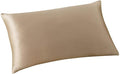 ALASKA BEAR - 100% Silk Pillowcase Both Sides with 19 Momme Mulberry Silk, 600 Thread Count, Hypoallergenic Pillow Shams Cover for Skin Health, 50x66 cm with Hidden Zipper (1pc, Light Coffee)