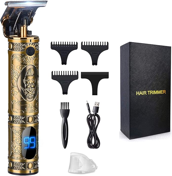 Suttik Hair Clippers for Men, Beard Trimmer, Zero Gapped T-Blade for Hair Cutting, Cordless Trimmers Professional Barber, Liners Clipper Haircut
