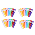 96 Pieces Plastic Kazoos 8 Colorful Kazoo Musical Instrument, Good for Guitar, Ukulele, Violin (96 Pieces)