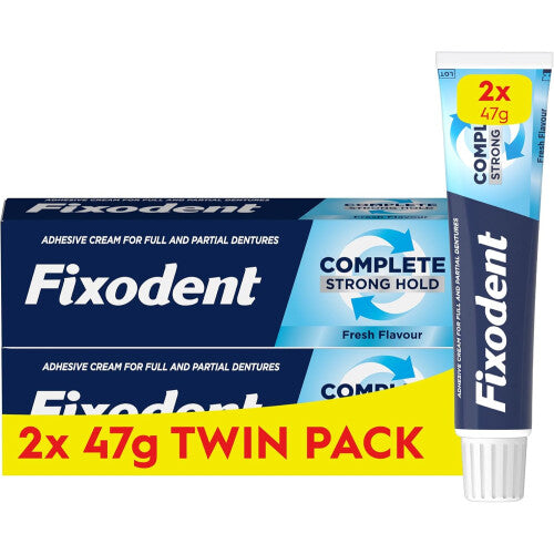 Fixodent Complete Denture Adhesive, Fresh Flavour 2 x 47 g Twin Pack