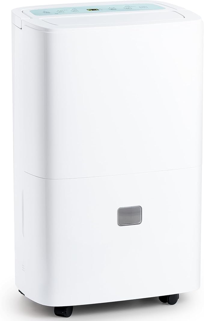 Commercial Dehumidifier Smart Portable: 90L/Day Pump Drain & 8L Tank for Home Bedroom Bathroom Basement Garage Kitchen Drying Clothes Large Spaces Families