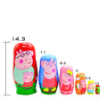 Matryoshka 6-Layer Russian Pig 6-Layer Basswood Children's Toy