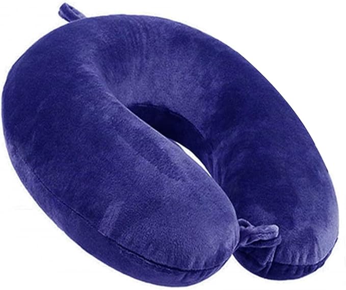 Travel Pillow - Memory Foam Neck Pillow Support Pillow,Luxury Compact & Lightweight Quick Pack for Camping,Sleeping Rest Cushion (Navy)