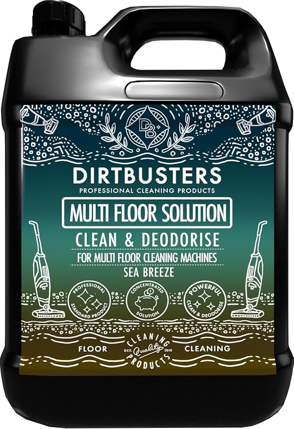 Dirtbusters Multi Floor Solution (5L), Multi Surface Floor Cleaner Liquid With Deodoriser For Hard Floor Cleaning Machines