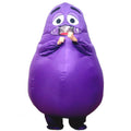 (PURPLE, Height 100-155cm) Grimace Costume for Kids Adult Grimaces Birthday Gameboy Halloween Cosplay Mascot