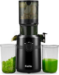 Fretta Cold Press Juicer Machines, Self-Feeding juicer with 108mm&1.0L Feeding Chute for Whole Fruits and Vegetables, Automatic 200W Masticating Juicer, High Yield Juice Extractor, Velvet Black
