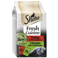 48 X 50G Sheba Fresh & Fine Adult Wet Cat Food Pouches Taste of Rome in Gravy