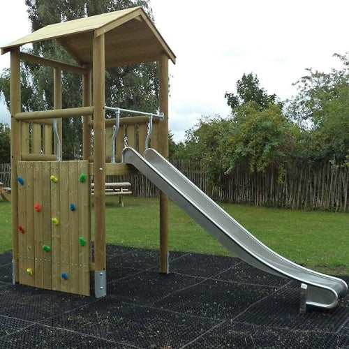 (1.5m x 1m x 22mm) Playground Rubber Safety Grass Mat- For Childrens Swings, Slides, Trampolines