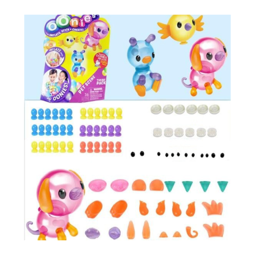 (Pet Pack) Oonies Pack Refill Sticky Ball Bubble Inflator Children Kids Diy Toy Educational
