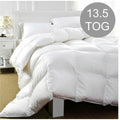 (King) New Premium 13.5 Tog Duck Feather & Down Duvet -100% Cotton Anti Dust Mite & Down Proof Cover
