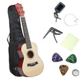 (23" Natural_Guitar) 21"/23" Concert Beginners Ukulele Guitar with Gig Bag, Felt Pick & Spare Strings