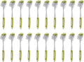 Washing Up Brushes for Dish Kitchen Sink Pot Pan Scrubbing with Durable Bristles, Yellow-green 20Pcs