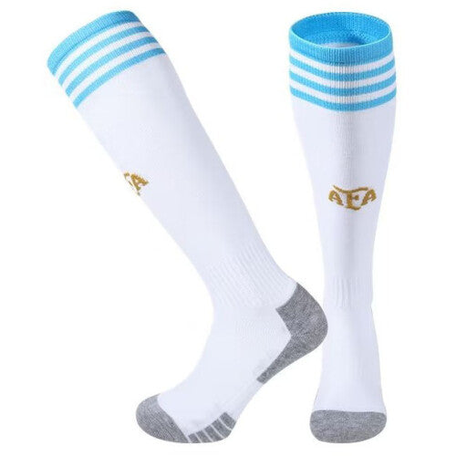 (Kids EU 30-36, Argentina) Football Socks For Argentina Home Kids and Adults Training Sport Racing Stocking