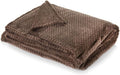 Dreamscene Throws for Sofas King Size Blanket, Soft Cosy Warm Honeycomb Waffle Mink Fleece Blanket for Bed Settee Large Sofa Throw Winter Fluffy Faux Fur Throw, Chocolate Brown - 200 x 240cm
