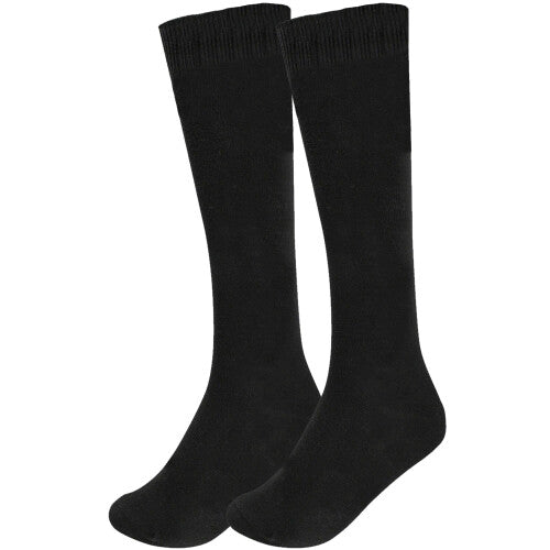 (Black (Plain), 12.5-3.5) Girls Knee School Sock Plain Satin Bow Sock 3 Pack