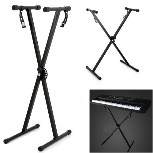 Portable Heavy Duty X Frame Folding Adjustable Keyboard Stand