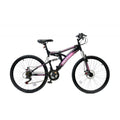 Basis 1 Mountain Bike - Pink | 26-inch MTB, 18-Speed Shimano, Disc Brakes, Adjustable Rear Suspension - BASIS-1-L-BP