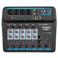 U6 Audio Mixer 6CHANNEL DJ Sound Controller Interface with USBSoundcard for PC RecordingUSB Audio Interface Audio Mixer 2Band EQ wDynamic Mic Stereo