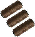 3 Rolls Sewing Thread for Hair Weave Bundles, Hair Extensions, Sewing Hair Weft, Making Wig DIY Weaving Thread (Dark Brown)