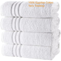 4 X White Bath Towel Luxury 100% Egyptian Cotton High Absorbent 500 GSM Hotel Quality Bath Towel Set