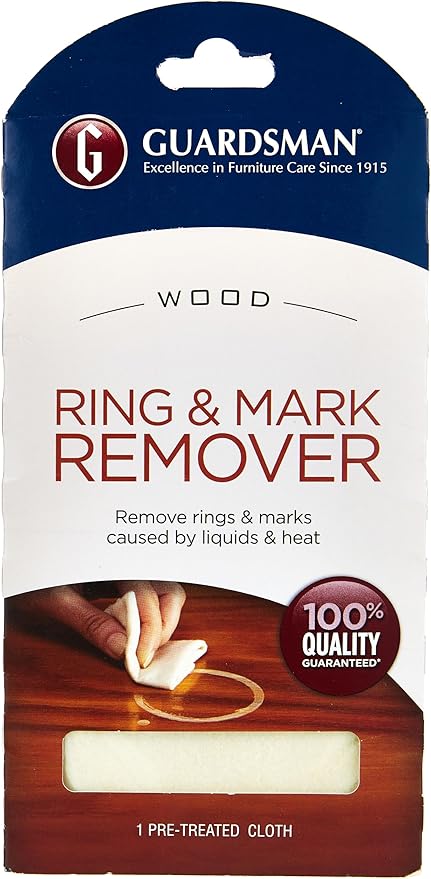 Guardsman Wood Ring and Water Mark Remover Cloth - 1 Pack - Clean & Remove Marks from Wooden Surface | Removes Marks Caused by Liquid, Moisture and Heat from Wooden Furniture, Surfaces & Flooring
