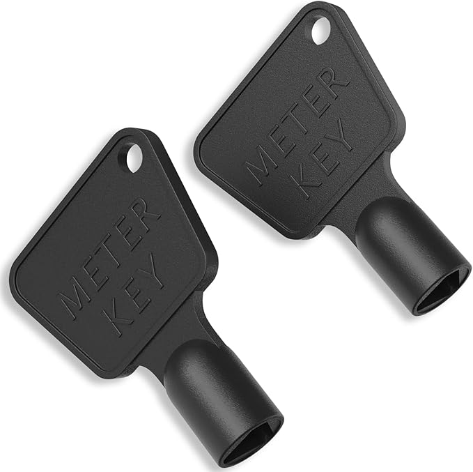 1ABOVE 2 Pack Triangular Utility Access Tools — Black Plastic Gas and Electric Cabinet Openers | Ideal for Meter & Service Panels