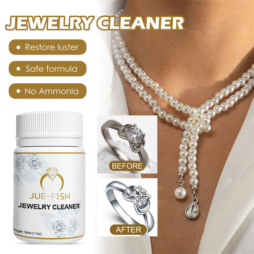 Liquid Jewellery Cleaner 50ml - Safe, Fast-Acting Formula, No Residue - Cleans & Restores Shine for Gold, Silver, Platinum & Diamonds