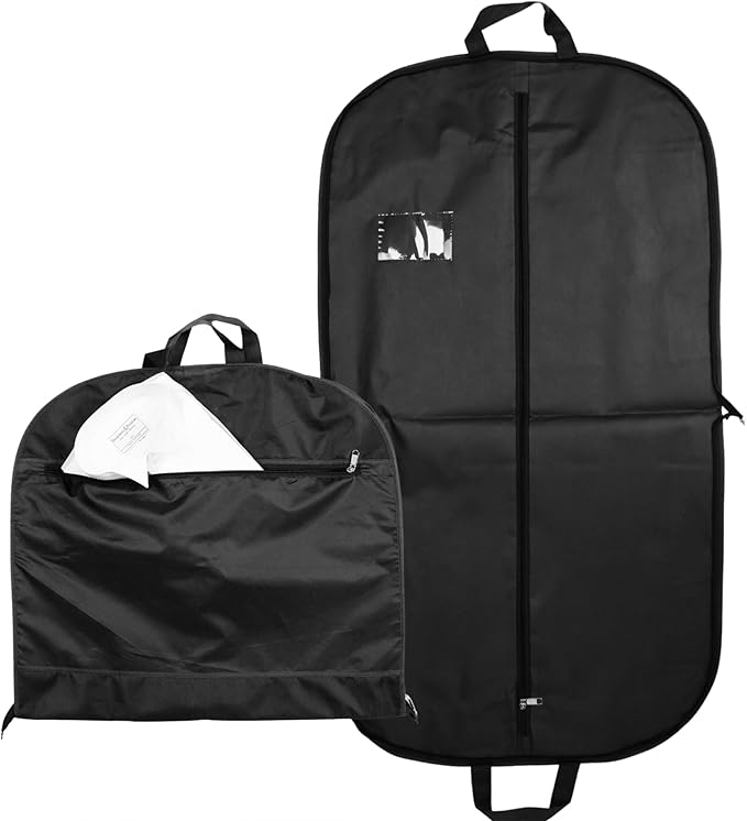 Hoesh UK - Black 44" Waterproof Mens Suit Garment Protection Carrier - clothes bags, suit bag for men, travel garment bags, suit covers, moth proof garment bags, suit carriers for men for travel