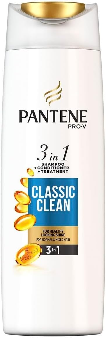Pantene Pro-V Classic Clean 3-in-1 Shampoo Plus Conditioner, for Normal to Mixed Hair, 250 ml