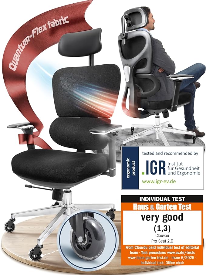 ProSeat Ergonomic Office Chair [BEST RATED] Desk Chair 100% Adjustable | Computer Chairs & Gaming Chair Adults | Desk Chair For Home Office Chair Ergonomic | Up To 330lbs