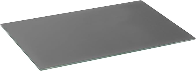Harbour Housewares Glass Chopping Board - 50x40cm - Grey - Large Dining Place Mats Cutting Mat Worktop Saver for Kitchen Cooking, Baking, Vegetable Preparation
