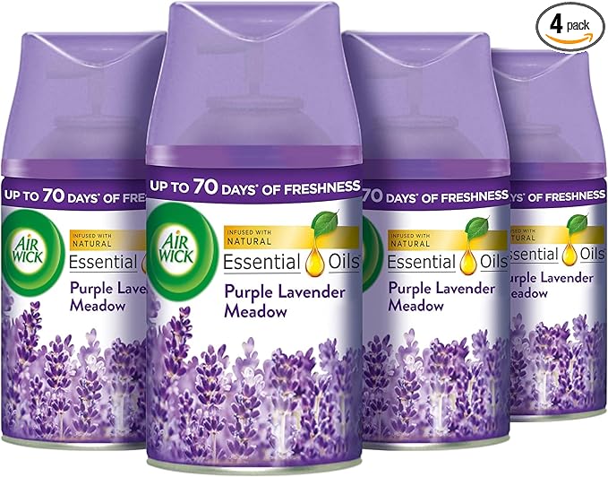 Air Wick |Purple Lavender Meadow |Automatic Air Freshener|Freshmatic Auto Spray Refill | 250ml| Pack of 4