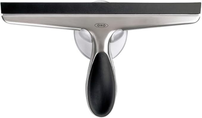OXO 1060619 Good Grips Stainless Steel Squeegee, White/Black, 10 x 1.5 x 6 inches
