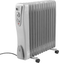 AMOS 3000W Electric Oil Filled Radiator Heater 3kw 13-Fin Portable Thermostat Heating Appliance with 3 Heat Settings, Safety Shut Off, and Power Indicator Ligh