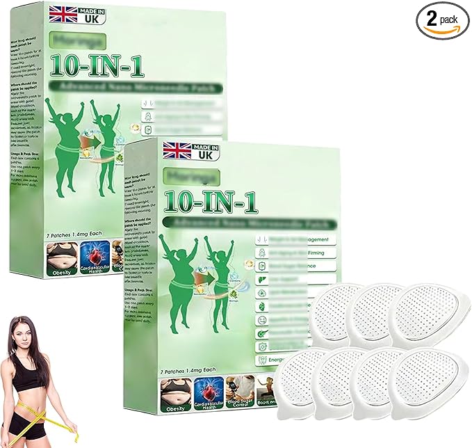 Healrize Moringa 10-in-1 Advanced Nano Patch, Healrize Moringa 10-in-1 Patches, 2026 New Natural Patches For Men and Women (2 Box)