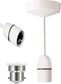 Ceiling Rose Pendant Bulb Holder Plastic Pendant Size 6” (150mm) with Energy-efficient (Enargy A++) Ideal for Kitchen, Living, Bedroom, and Dining Room Lighting