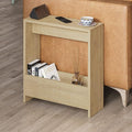 Side Table with Magazine Rack for Living Room and Office - Many Colour Options - Side/End Table - 55 x 20 x 60cm (Oak)