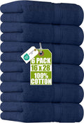 Utopia Towels - Premium Hand Towels - 100% Combed Ring Spun Cotton, Ultra Soft and Highly Absorbent, Extra Large Thick Hand towels 41 x 71 cm, Hotel & Spa Quality Hand Towels (6-Pack) (Navy)