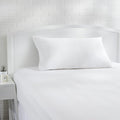 Amazon Basics Hypoallergenic Cotton Pillow Protector, Standard Size 50 x 80 cm (Pack of 2), White