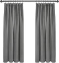 Deconovo Grey Blackout Curtains Thermal Super Soft Pencil Pleat Curtains Bedroom 46 x 54 Drop Inch Light Grey 2 Panels