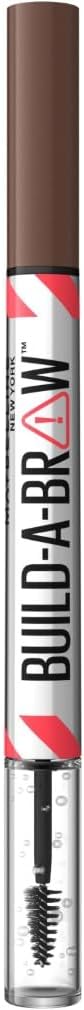 Maybelline New York, Build A Brow: 2 in 1 Brow Pen + Sealing Gel, Real-looking, Fuller Brows, Waterproof, Sweat- & Smudge-resistant, 24H Wear, Vegan Formula, Shade 257: Medium Brown