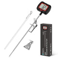 BOMATA 20cm Long Probe Candy Thermometer with Pot Clip, Rotating Display, High Accuracy Instant Read Digital Thermometer for Candles, Liquids, Cooking, Grilling and More…