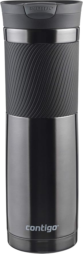 Contigo Travel Mug Byron, Stainless Steel Thermal-Mug, Coffee to go cup, 100% leakproof, Keeps hot for 7 hours, dishwasher safe lid, Bronze