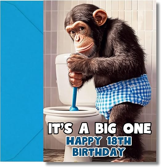 LimaLima 18th Birthday Card For Boy Girl Funny It's A Big One Design For Son Grandson Nephew