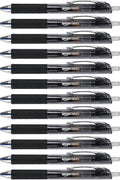 Amazon Basics Gel Pens Fine Point Smooth Writing Pens, Retractable, Black, 0.7mm, 12 Pack