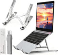 Aitodos® Laptop Stand, Aluminum Alloy, Anti-Slip, Folding, Portable, Ventilation and Cooling, 6-Position Adjustment - Used for office, Sitting Posture Correction