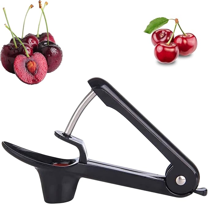 Cherry Pitter and Olive Stoner Tool with Stainless Steel Rod for Dates